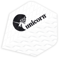 Unicorn dart flights Q.100 Plus white - 100 micron - standard shape