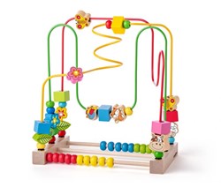 Woody wooden animal maze bead frame 25x15x27cm sensory toy