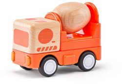 Woody cement mixer toy truck with lights and sounds - multicolor