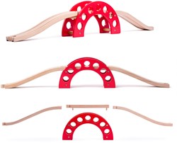 Woody Woody bridge with red arch 90828