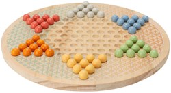 Board Game Halma wooden educational game Chinese checkers multicolor