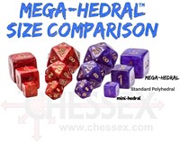 Chessex dice Nebula Mega-hedral Nocturnal turquoise set 7 pieces-2