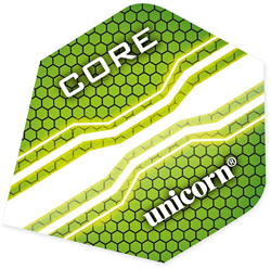 Unicorn dart flights Core Plus green - 75 micron plastic set