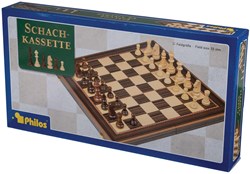 Philos chess set wooden tournament folding chessboard 55 mm squares