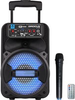 iDance bluetooth party speaker boombox with wheels and microphone black-2