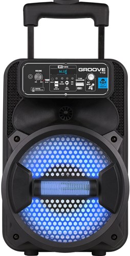 iDance bluetooth party speaker boombox with wheels and microphone black-3