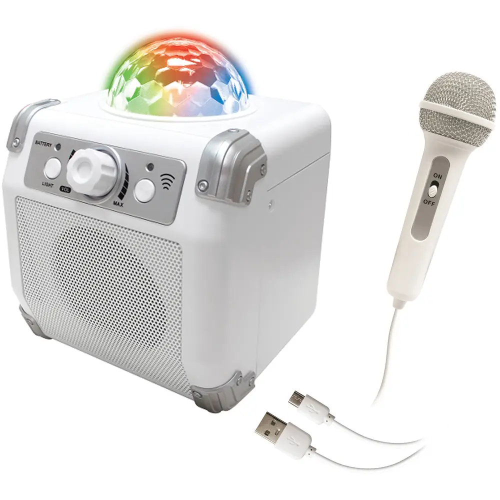 Vedes karaoke system disco with bluetooth and disco ball lighting