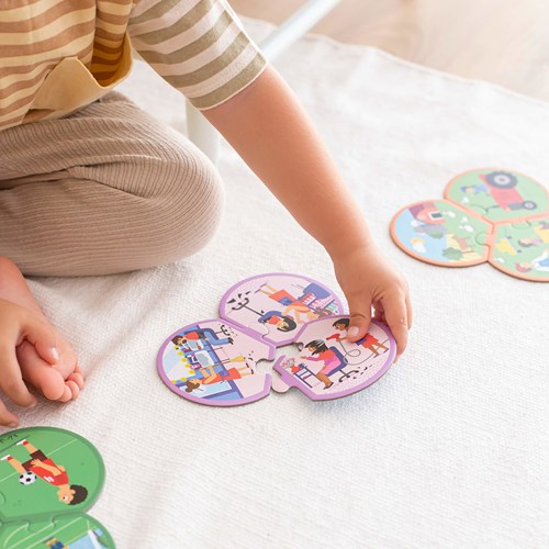 APLI Kids puzzle - professions and workplaces cardboard educational toy-3