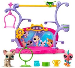 Littlest pet shop got talent playset  2 diertjes