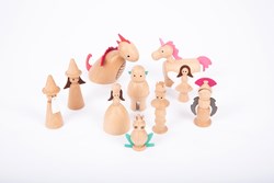 TickiT wooden fantasy figures - magical toy set 10 pieces