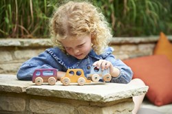 TickiT wooden toy vehicles rainbow - adventure vehicles set
