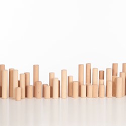 TickiT wooden building toy architect columns natural beechwood