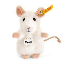 Steiff plush mouse Pilla white - cuddly toy 10 cm