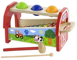Viga Toys Ball bench with 3 balls and xylophone. +18