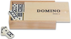 Angel Sports domino game double 9 in wooden box classic toy