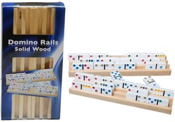 HOT Games domino wooden racks - set of 4 pieces - wooden game accessory