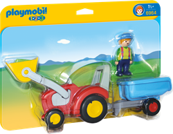 Playmobil 1.2.3 Tractor with Trailer