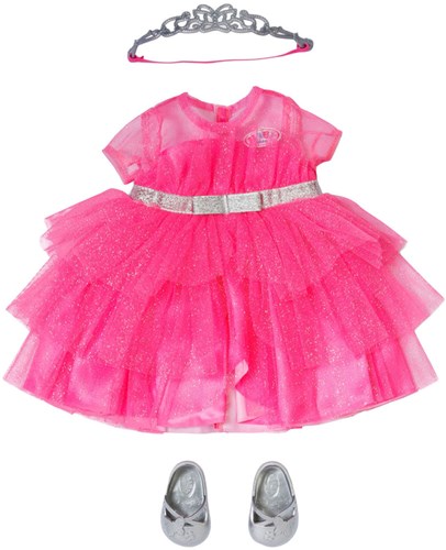 BABY born princess outfit doll dress pink tiara 43cm accessories-2