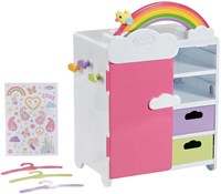 BABY born Rainbow doll wardrobe with light and music - toy closet-2