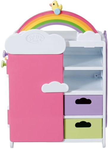 BABY born Rainbow doll wardrobe with light and music - toy closet-3