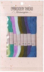 Embroidery thread set sewing yarn multicolor 8 pieces 8x7m creative