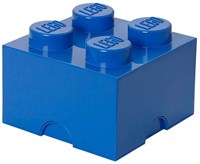 LEGO Storage Box Brick 4 Blue - Stackable Toy Organizer