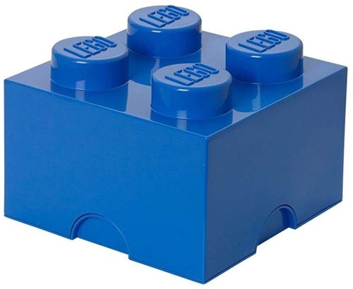 LEGO Storage Box Brick 4 Blue - Stackable Toy Organizer