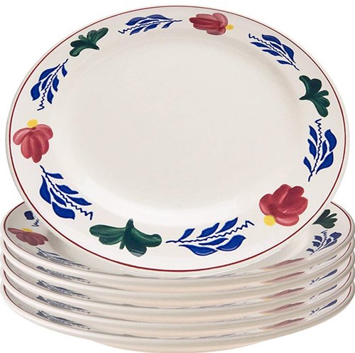 Boerenbont cake plate ceramic 17.5cm set of 4 plates