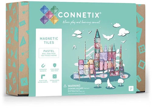 Connetix Magnetic Tiles Brick Lane Pastel 106 Pieces