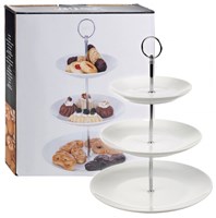 Koopman porcelain 3-tier white serving stand-3