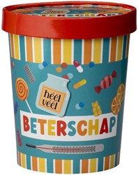Candy bucket cardboard gift get well soon colorful uplifting decoration