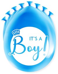 Balloons baby boy birth - It's a boy - 8 pieces - blue latex party balloons