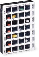 Vitility medicine cassette week pill box black - convenient pill organizer