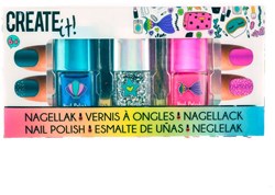 Create it! Nail Polish Glitter Set - Beauty Toy Nail Polish 3 Pieces
