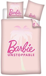Barbie duvet cover single pink polyester 140x200cm pillowcase