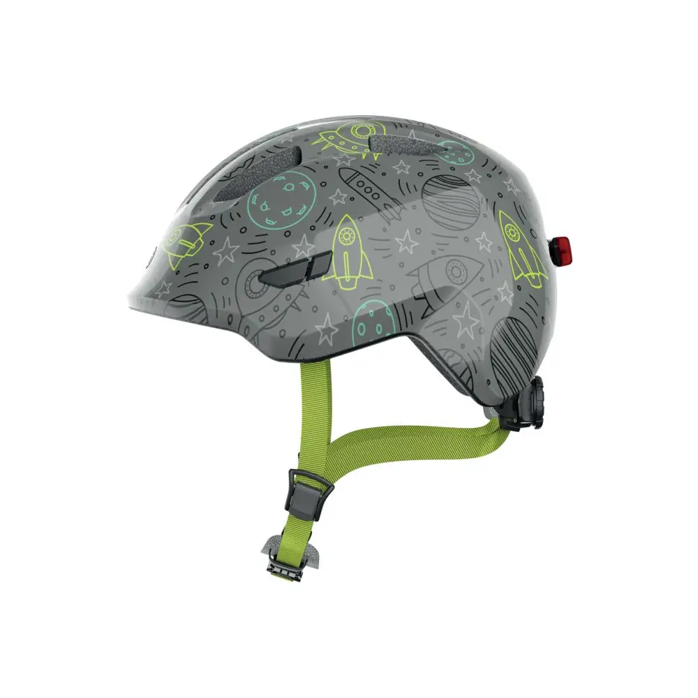 Vedes kids bike helmet Smiley 3.0 LED grey space S 45-50 cm safe