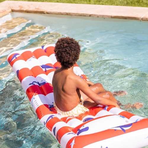 Swim Essentials Luxury Air Mattress - Red White Whale Pool Float Accessory-3