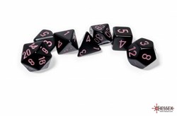 Chessex dice set black-pink polydice 7 pieces for RPG games