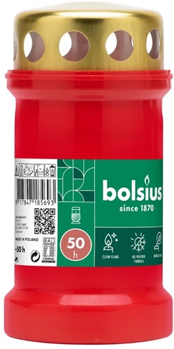 Bolsius memorial candle grave light red with lid 50 hours outdoor-2