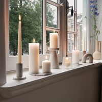 Bolsius gothic dinner candles Soft Pearl 24.5cm vegan set of 4-3