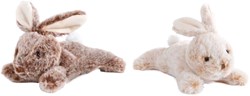 Plush cuddly toy rabbit lying 22cm sand-coloured toy