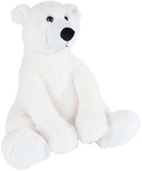 Plush polar bear sitting 33cm - soft cuddly toy for kids