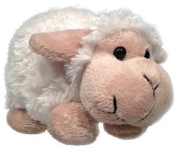 Pluche schaap 15cm met kraalogen