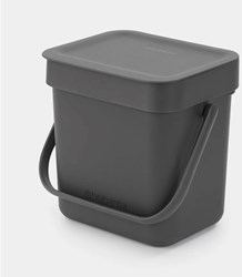Brabantia waste bin kitchen Sort & Go 3L grey compact waste separation