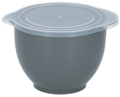 Alpina mixing bowls set with lid - 3 pieces - grey white - kitchen-2