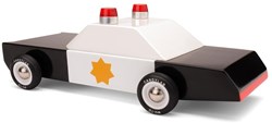Candylab wooden toy car - Police Cruiser police car black white