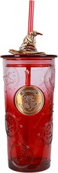 Harry Potter glass tumbler with lid and straw - magical gift idea
