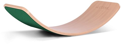 Wobbel balance board Original with felt Foliage Green - FSC beechwood