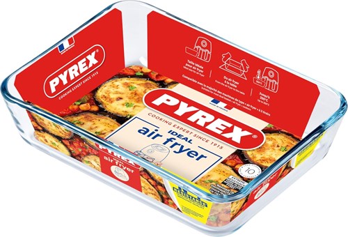 Pyrex oven dish airfryer rectangular 19x14x5 cm glass durable-3