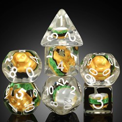 Foam Brain Games dice set hamburger RPG dice set
